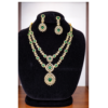 green ad stone double layer neklace green-AD-stone-double-layer-neklace