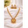 Lakshmi Temple Pendant Necklace with Jhumka Earrings