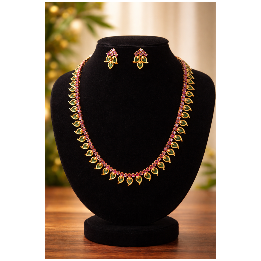 Royal Palakka Elegance Necklace Set