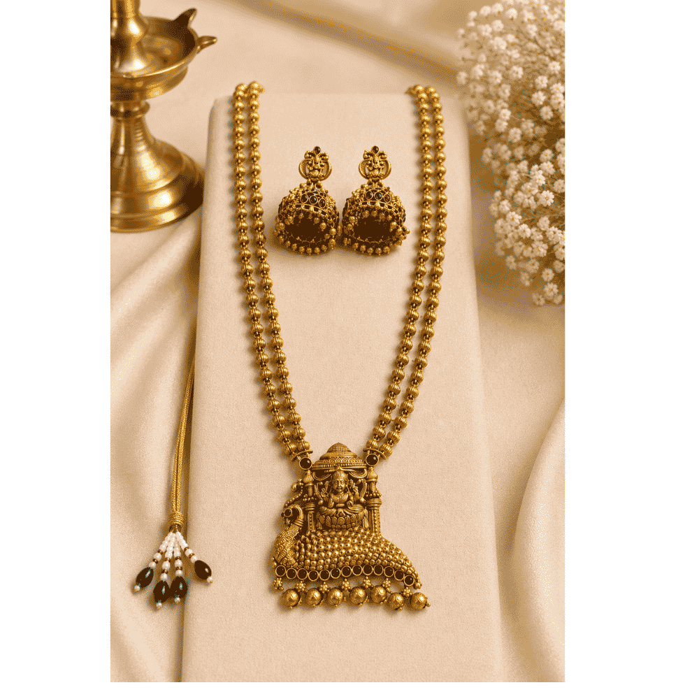 peacoack-with-lakshmi-pendant-Haram